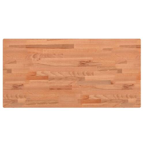 Bordplade til badeværelse 80x40x1,5 cm ubehandlet massiv bøg