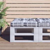 Pallehynde 50x50x12 cm stof gråternet
