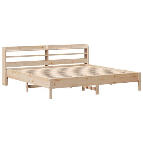 Sengeramme uden madras 200x200 cm massivt fyrretræ