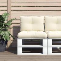 Pallehynder 2 stk. stof cremefarvet