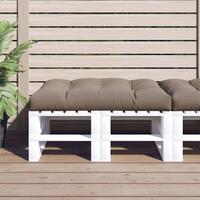 Pallehynde 120x80x12 cm stof gråbrun