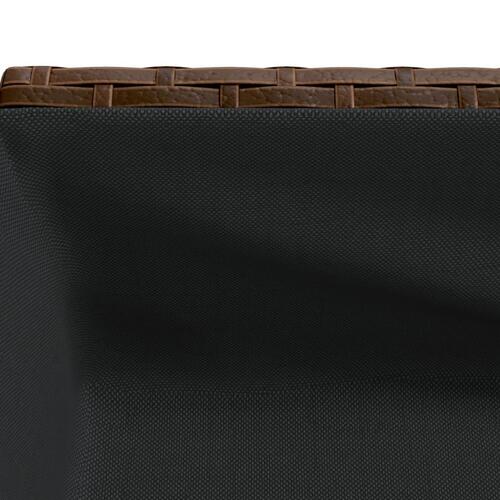 Plantekasser 2 stk. med hylde 90x40x75 cm polyrattan brun