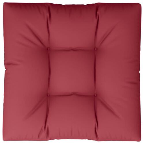 Pallehynde 80x80x12 cm stof vinrød