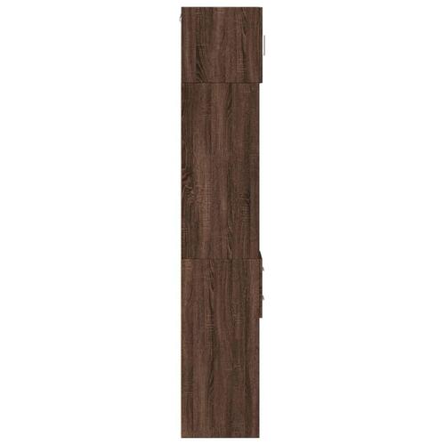 Skab 30x42,5x225 cm smalt konstrueret træ brun egetræsfarve