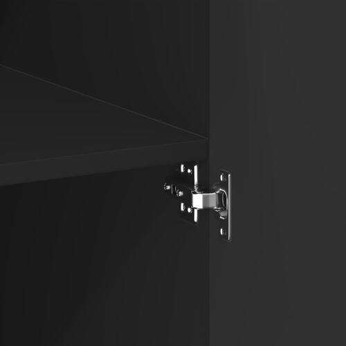 Opbevaringsskab 70x42,5x225 cm konstrueret træ sort