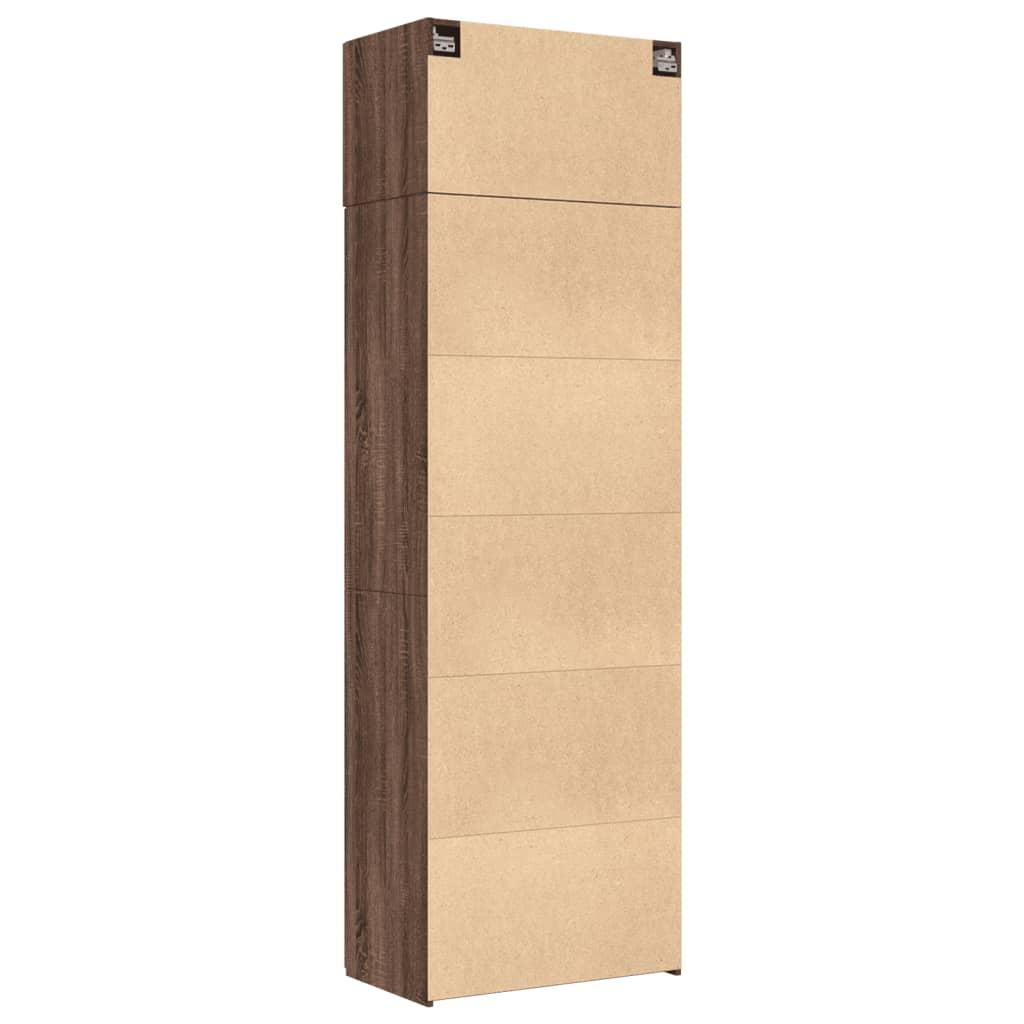 Skab 70x42,5x225 cm konstrueret træ brun egetræsfarve
