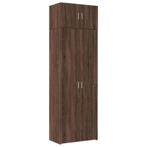 Skab 70x42,5x225 cm konstrueret træ brun egetræsfarve