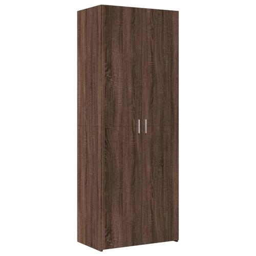 Skab 70x42,5x225 cm konstrueret træ brun egetræsfarve