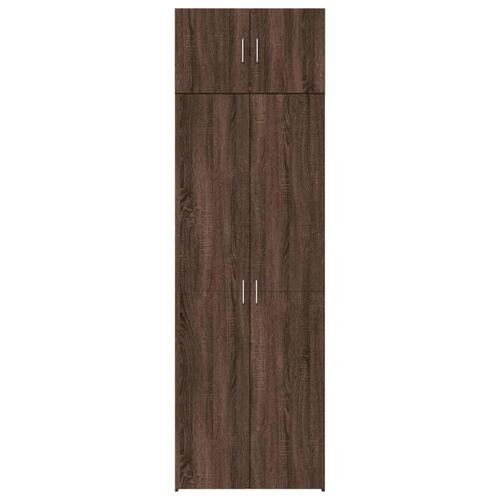 Skab 70x42,5x225 cm konstrueret træ brun egetræsfarve