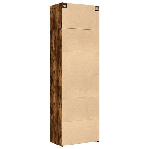 Skab 70x42,5x225 cm konstrueret træ røget egetræsfarve
