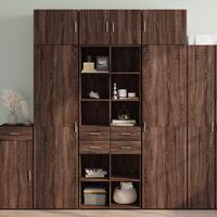 Skab 70x42,5x225 cm konstrueret træ brun egetræsfarve