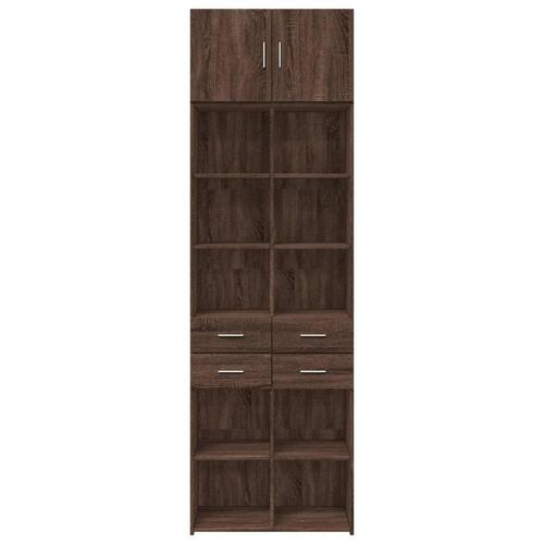 Skab 70x42,5x225 cm konstrueret træ brun egetræsfarve