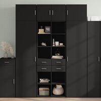 Opbevaringsskab 70x42,5x225 cm konstrueret træ sort