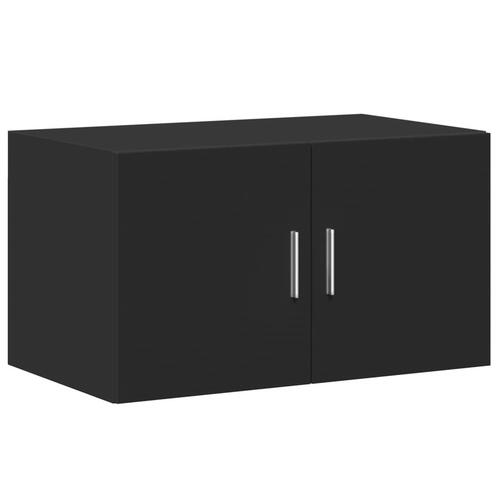 Opbevaringsskab 70x42,5x225 cm konstrueret træ sort