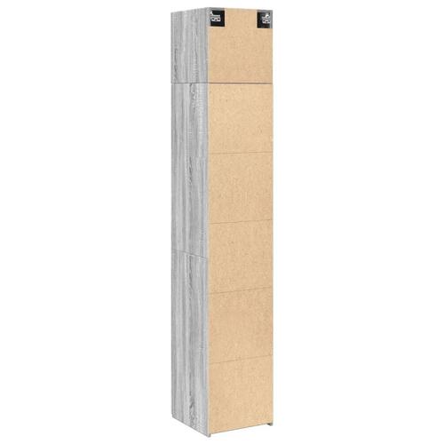 Skab 40x42,5x225 cm smalt konstrueret træ grå sonoma-eg