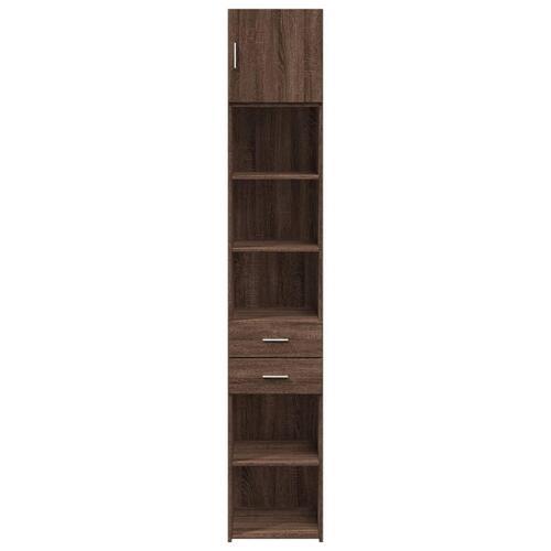 Skab 40x42,5x225 cm smalt konstrueret træ brun egetræsfarve
