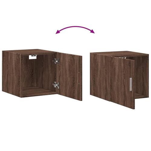 Skab 40x42,5x225 cm smalt konstrueret træ brun egetræsfarve