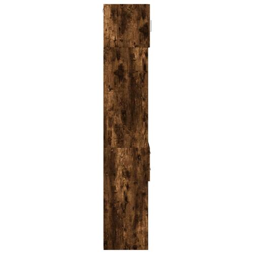 Skab 45x42,5x225 cm smalt konstrueret træ røget egetræsfarve