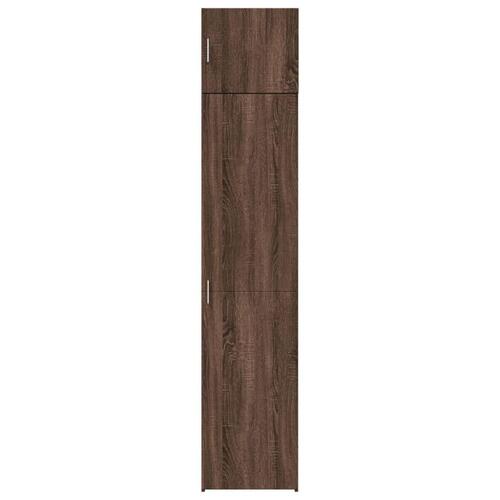 Skab 45x42,5x225 cm smalt konstrueret træ brun egetræsfarve