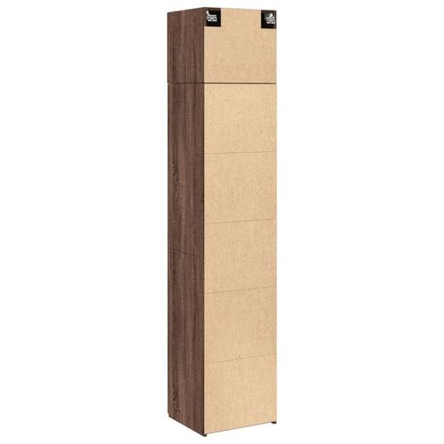 Skab 45x42,5x225 cm smalt konstrueret træ brun egetræsfarve