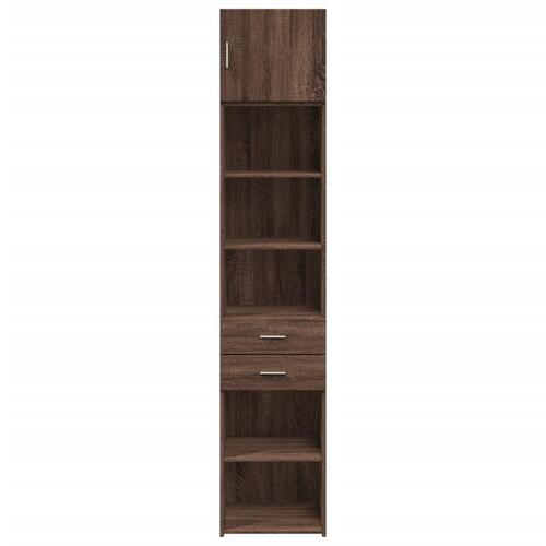 Skab 45x42,5x225 cm smalt konstrueret træ brun egetræsfarve