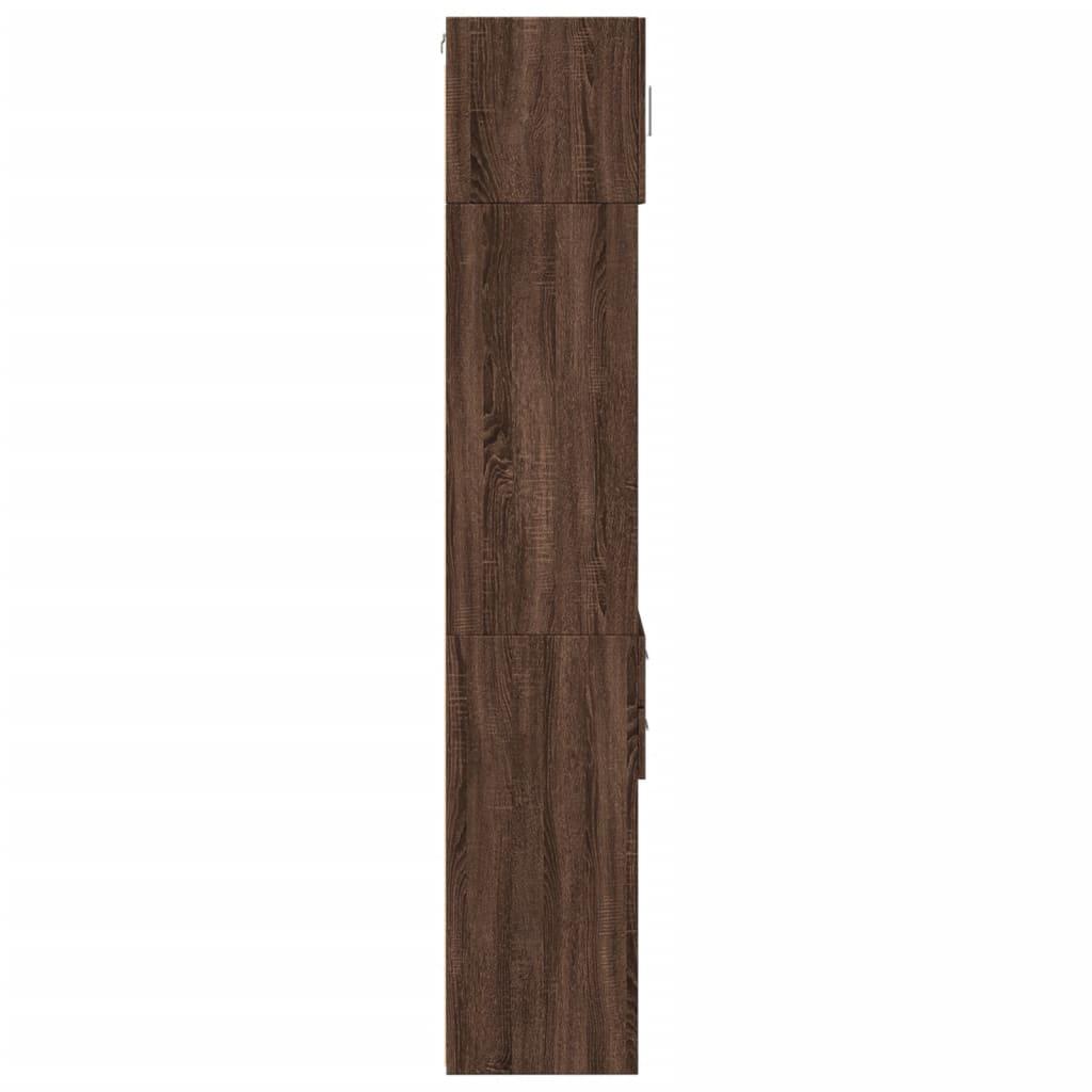 Skab 45x42,5x225 cm smalt konstrueret træ brun egetræsfarve