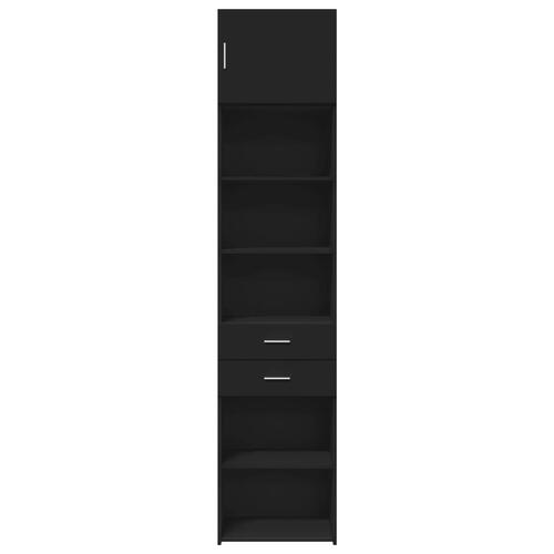Skab 50x42,5x225 cm smalt konstrueret træ sort