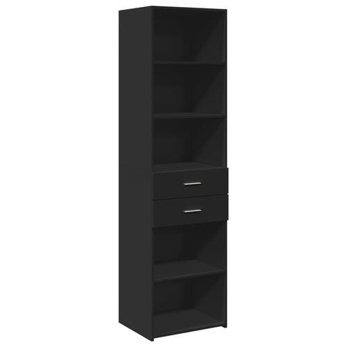 Skab 50x42,5x225 cm smalt konstrueret træ sort