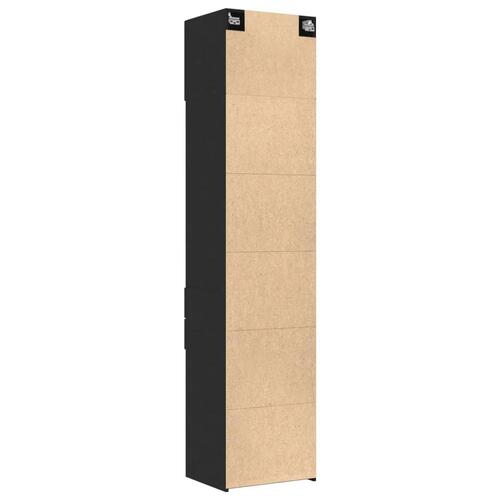 Skab 50x42,5x225 cm smalt konstrueret træ sort