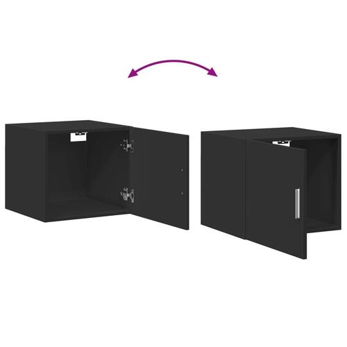 Skab 50x42,5x225 cm smalt konstrueret træ sort