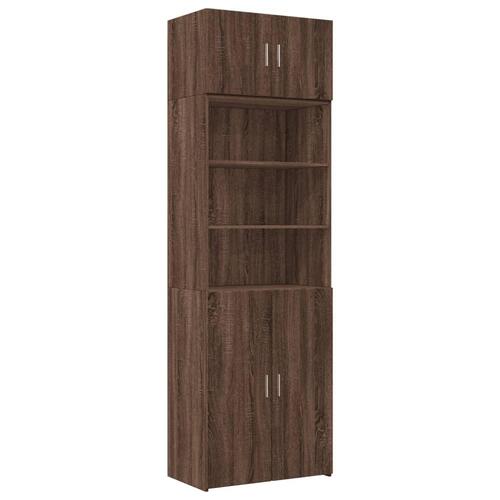 Skab 70x42,5x225 cm konstrueret træ brun egetræsfarve