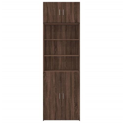 Skab 70x42,5x225 cm konstrueret træ brun egetræsfarve