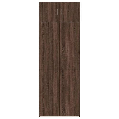Skab 80x42,5x225 cm konstrueret træ brun egetræsfarve