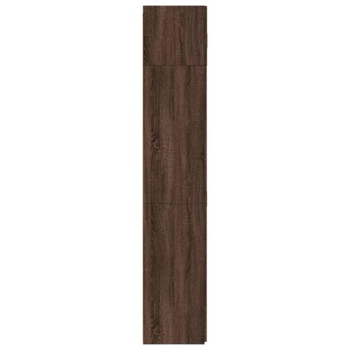 Skab 80x42,5x225 cm konstrueret træ brun egetræsfarve