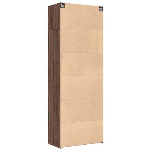 Skab 80x42,5x225 cm konstrueret træ brun egetræsfarve