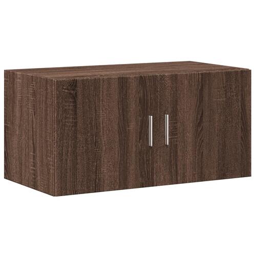 Skab 80x42,5x225 cm konstrueret træ brun egetræsfarve