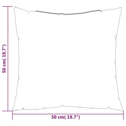Sofapuder 4 stk. 50x50 cm stof sort