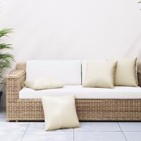 Sofapuder 4 stk. 60x60 cm stof cremefarvet