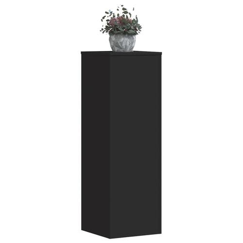 Plantestativ 33x33x100 cm konstrueret træ sort