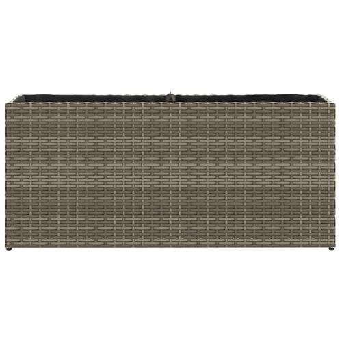 Plantekasser 2 stk. med 2 potter 90x20x40 cm polyrattan grå