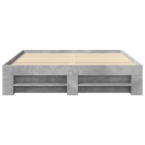 Sengestel uden madras 160x200 cm konstrueret træ betongrå