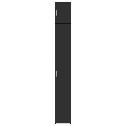 Skab 30x42,5x225 cm smalt konstrueret træ sort