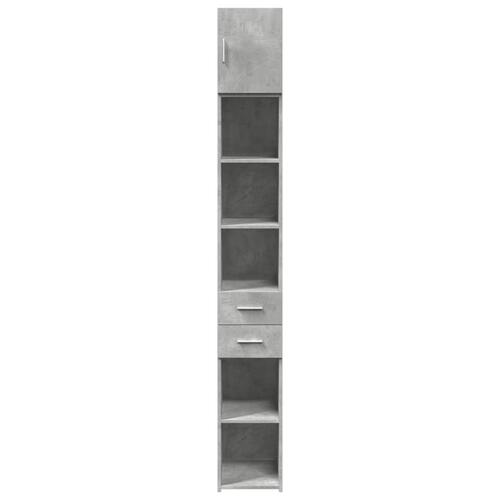Skab 30x42,5x225 cm smalt konstrueret træ betongrå
