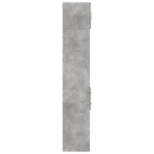 Skab 30x42,5x225 cm smalt konstrueret træ betongrå