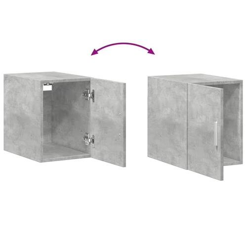 Skab 30x42,5x225 cm smalt konstrueret træ betongrå