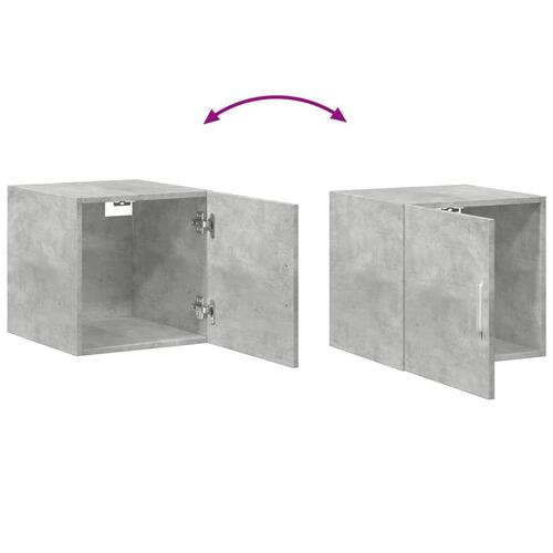 Skab 40x42,5x225 cm smalt konstrueret træ betongrå