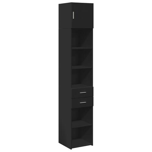 Skab 40x42,5x225 cm smalt konstrueret træ sort