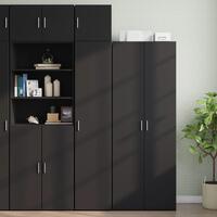 Skab 40x42,5x225 cm smalt konstrueret træ sort