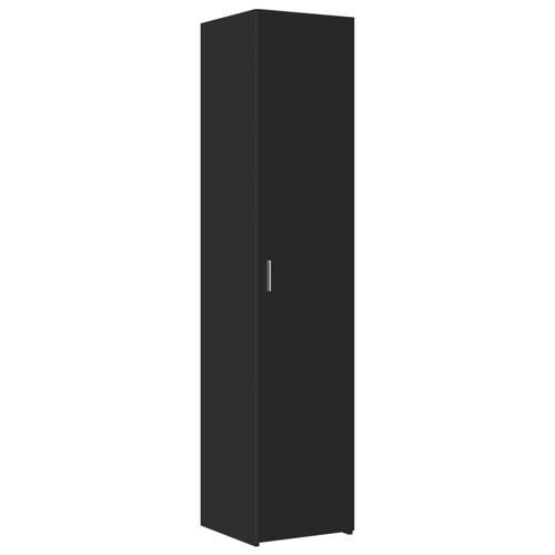 Skab 40x42,5x225 cm smalt konstrueret træ sort