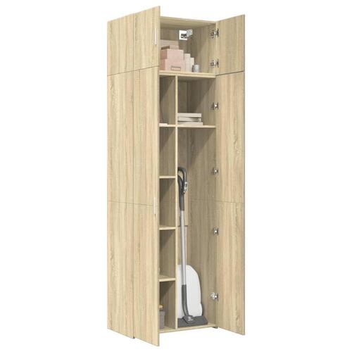 Skab 70x42,5x225 cm konstrueret træ sonoma-eg